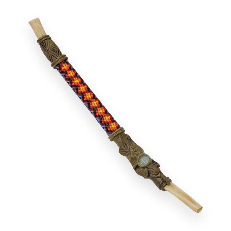 Tepi Bone yawanawa beadwork